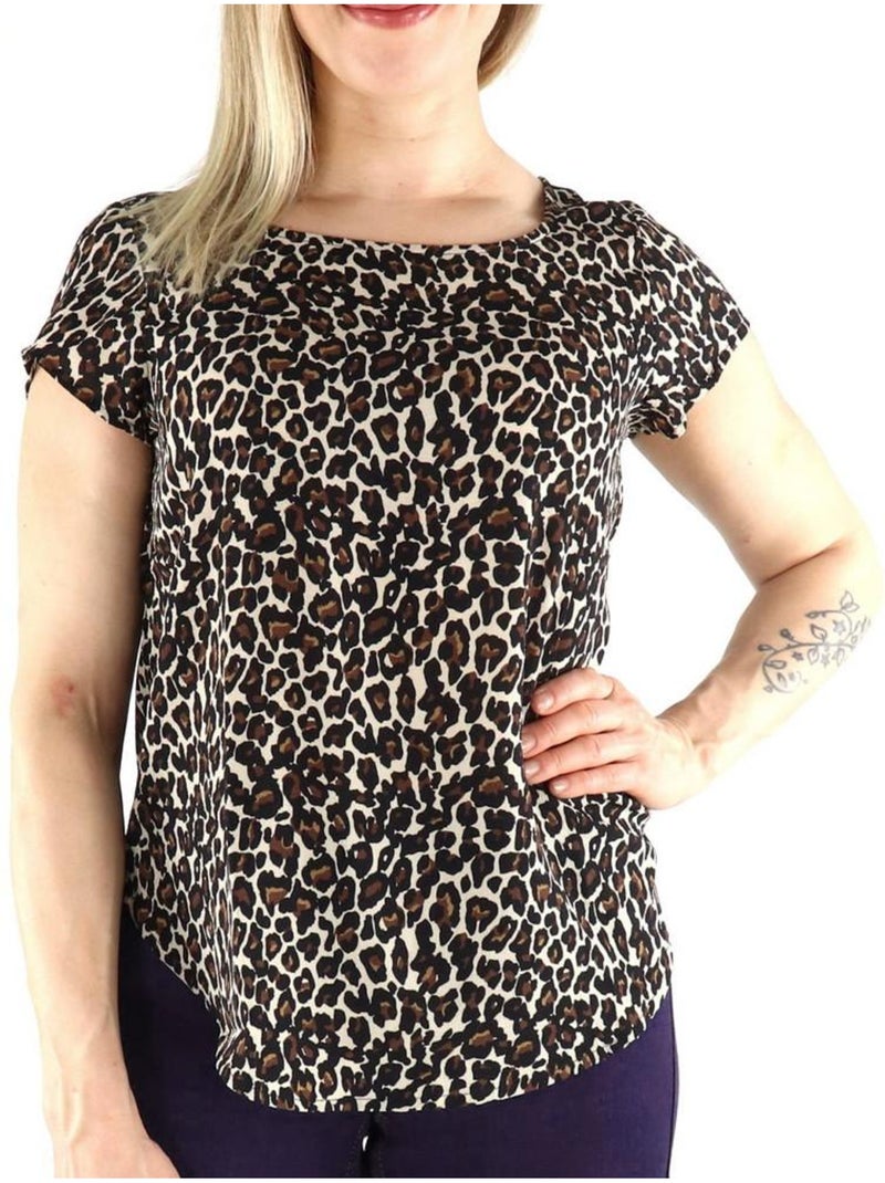 Blusa Preta com Padrões para Mulher Vero Moda Easy Joy 10297345 Multicolorido - Kiabi