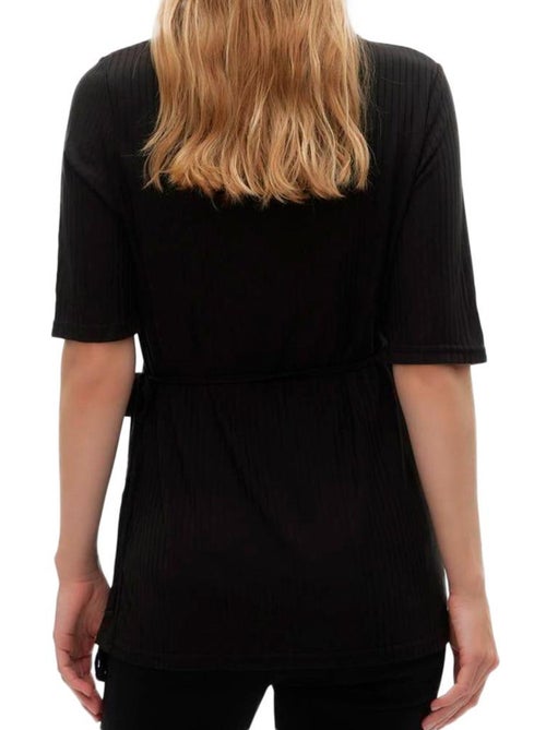 Blusa Preta de Maternidade Mamalicious Trinity para Mulher - Kiabi Blusa Preta de Maternidade Mamalicious Trinity para Mulher - Kiabi