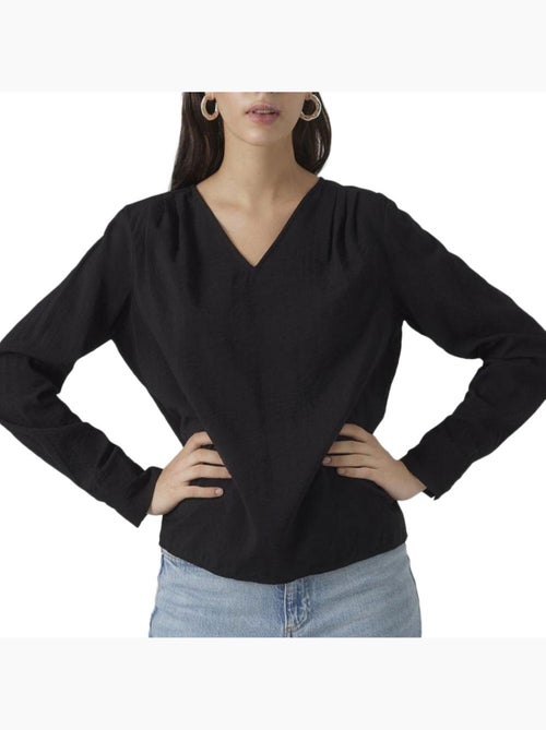 Blusa Preta Feminina Vero Moda Lena - Kiabi Blusa Preta Feminina Vero Moda Lena - Kiabi