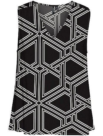 Blusa Vero Moda Easy Joy com Padrão Azul para Mulher