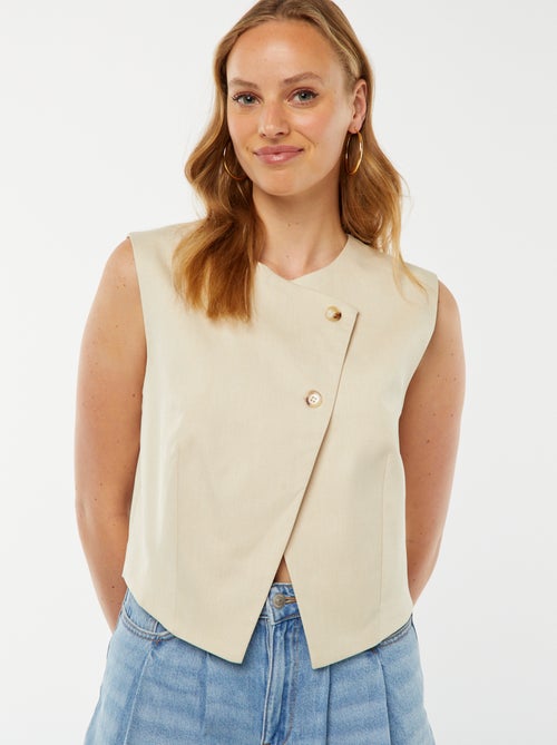Blusa sem mangas assimétrica - Kiabi