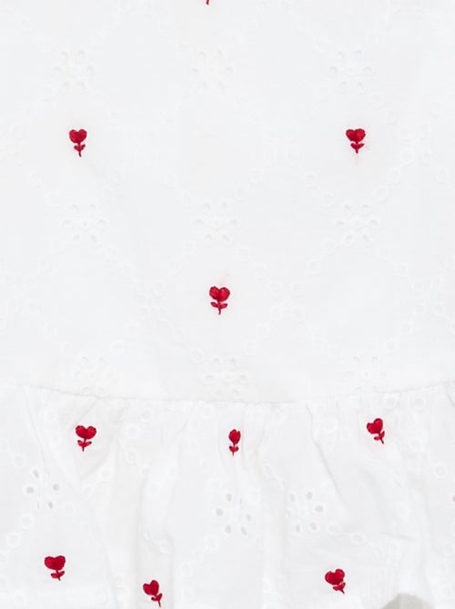 Blusa sem mangas com bordados - Kiabi