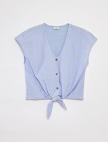 Blusa sem mangas com botões e laço 'JDY'