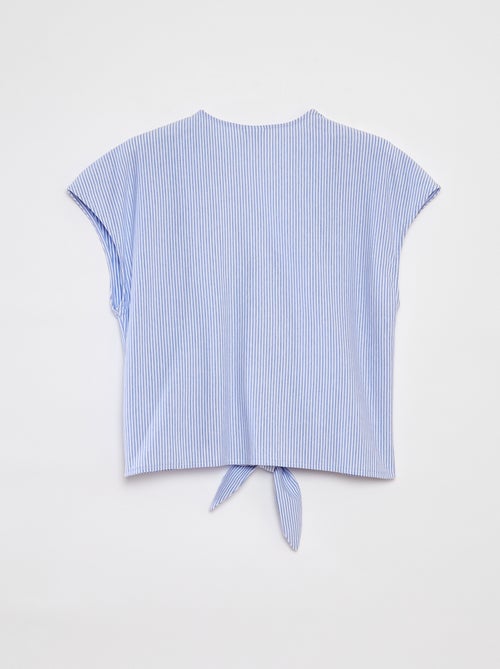 Blusa sem mangas com botões e laço 'JDY' - Kiabi