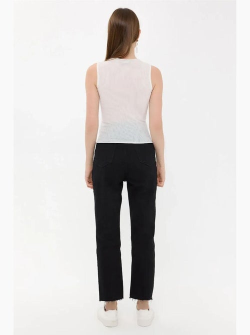 Blusa sem mangas com decote redondo hiccup - Kiabi Blusa sem mangas com decote redondo hiccup - Kiabi