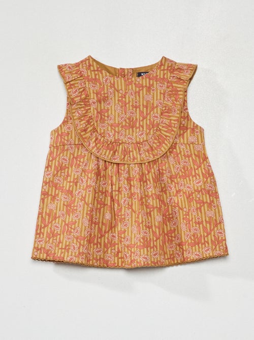 Blusa sem mangas com estampado - Kiabi