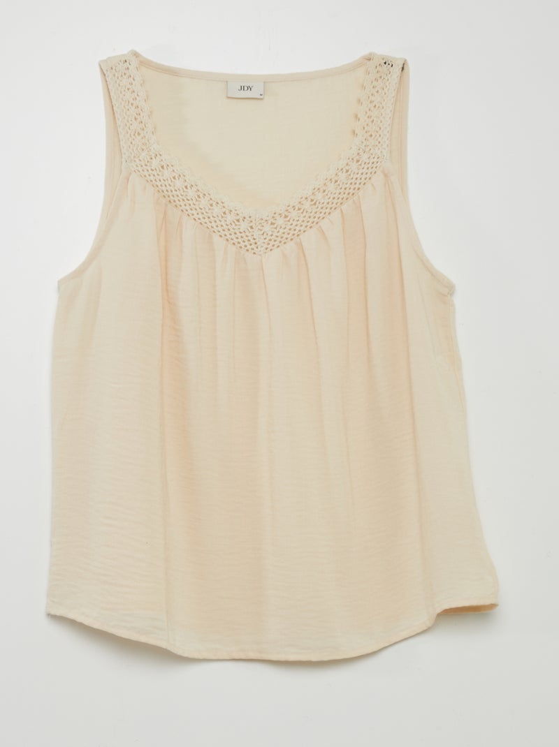 Blusa sem mangas 'JDY' BEGE - Kiabi