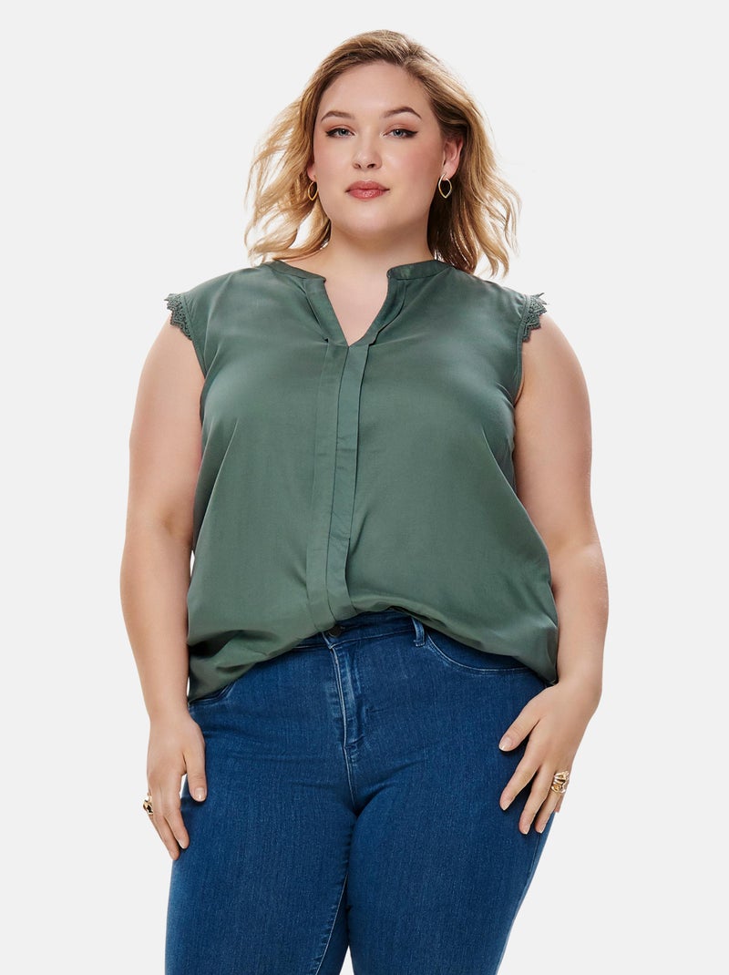 Blusa sem mangas lisa 'Only' CAQUI - Kiabi