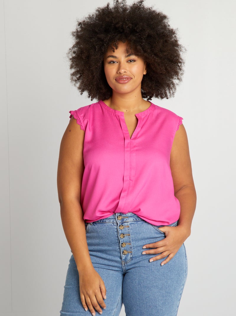 Blusa sem mangas lisa 'Only' ROSA - Kiabi
