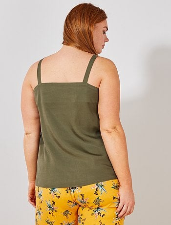 Mulher tamanhos grandes - Blusa soltinha com botões - Kiabi