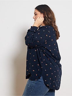 Blusa soltinha estampada - Kiabi