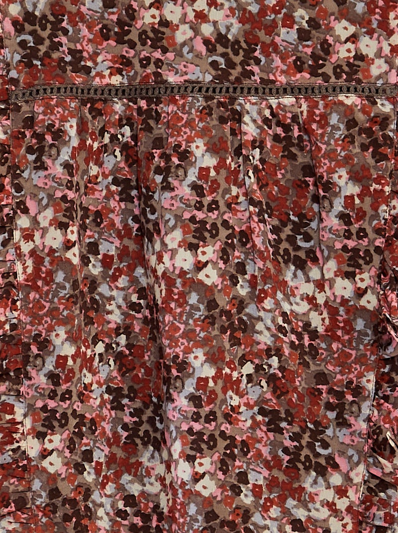 Blusa soltinha estampada BEGE - Kiabi