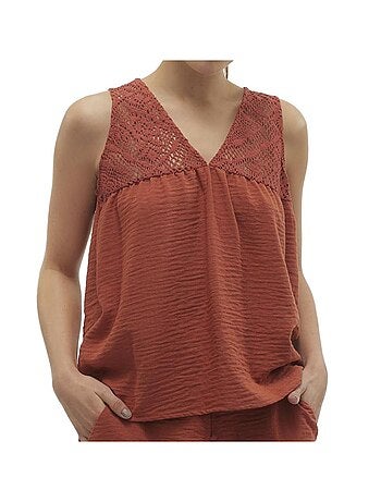 Blusa Terracota Vero Moda Chris para Mulher