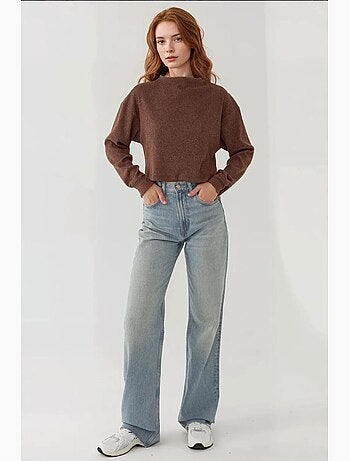 Blusa texturizada com decote em bico hiccup