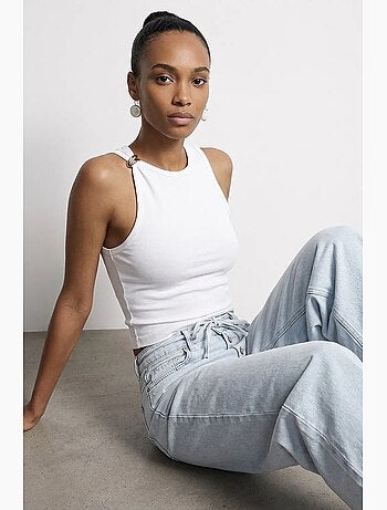Blusa tipo camisola sem mangas slim fit dilvin