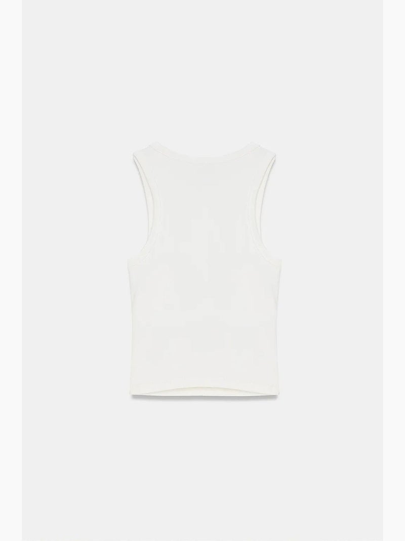 Blusa tipo camisola sem mangas slim fit dilvin Marfim - Kiabi