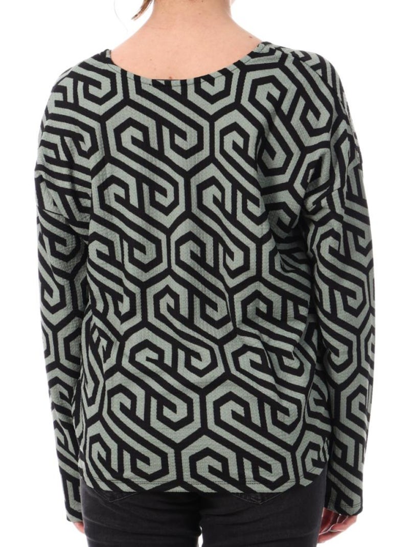 Blusa Verde e Preta para Mulher Vero Moda Merve Verde - Kiabi