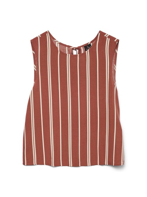 Blusa vero moda christina riscas branco/vermelho para mulher - Kiabi Blusa vero moda christina riscas branco/vermelho para mulher - Kiabi