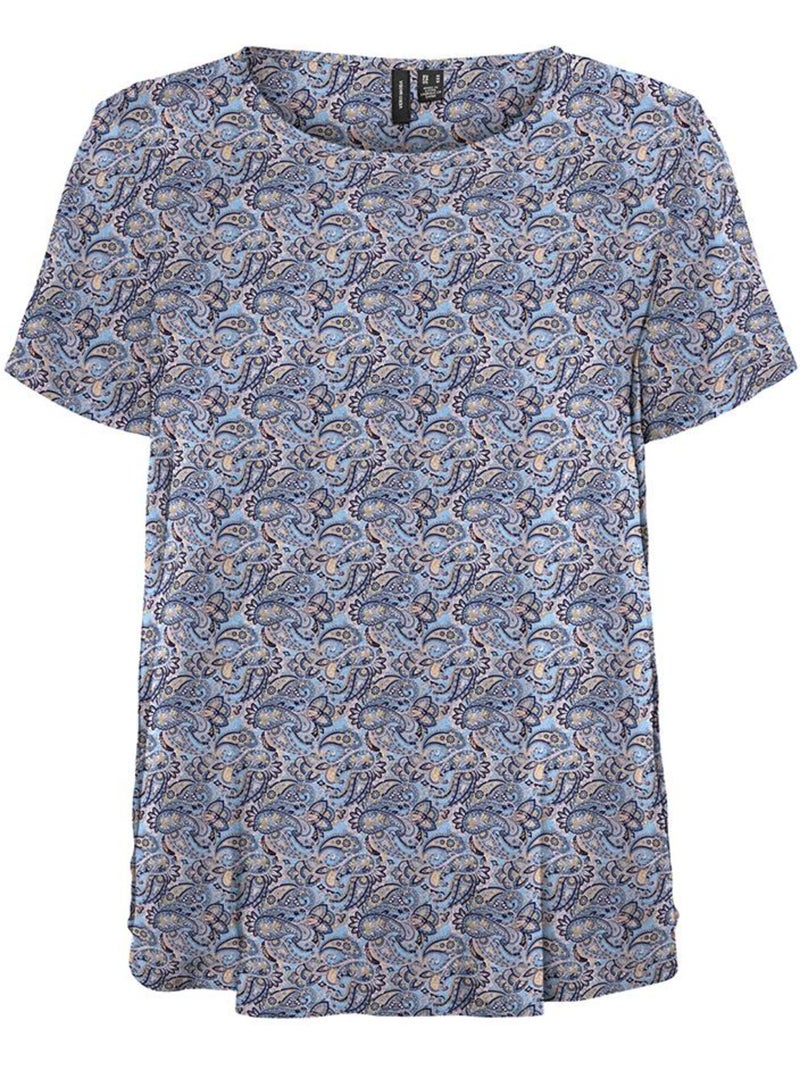 Blusa Vero Moda Easy com Padrões para Mulher Azul - Kiabi
