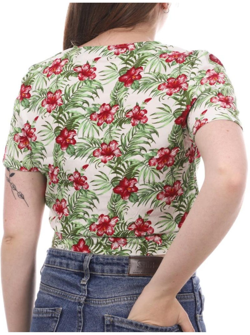 Blusa Vero Moda Easy de Flores Branca/Vermelha para Mulher Branco - Kiabi