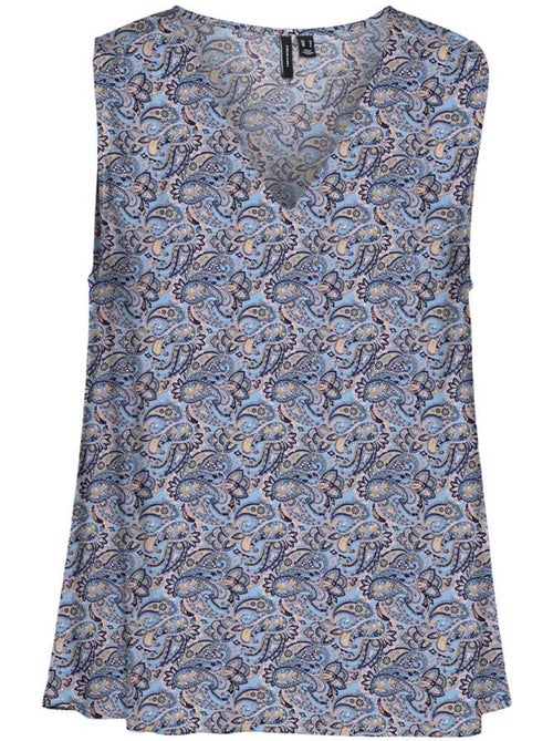 Blusa vero moda easy joy com padrão azul para mulher - Kiabi Blusa vero moda easy joy com padrão azul para mulher - Kiabi