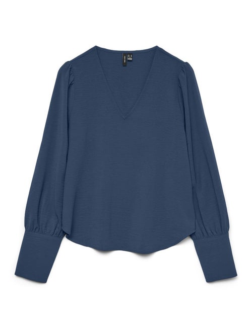 Blusa Vero Moda Mesme Azul para Mulher - Kiabi Blusa Vero Moda Mesme Azul para Mulher - Kiabi