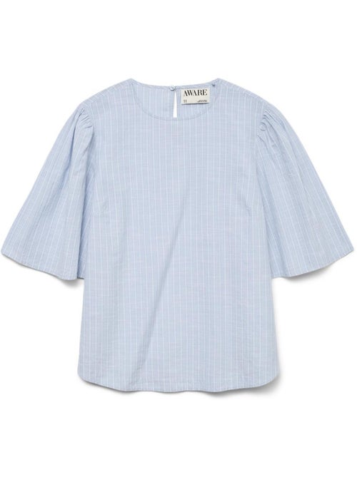 Blusa vero moda presley 2/4 azul para mulher - Kiabi Blusa vero moda presley 2/4 azul para mulher - Kiabi