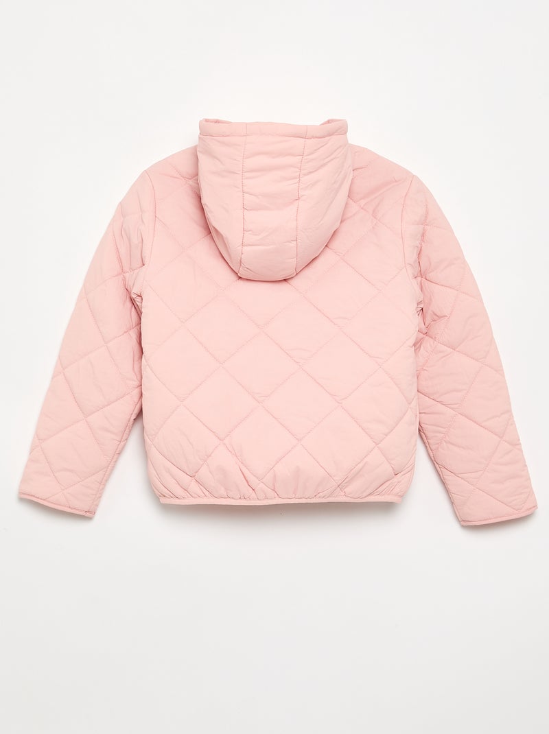 Blusão acolchoado com capuz Rosa - Kiabi