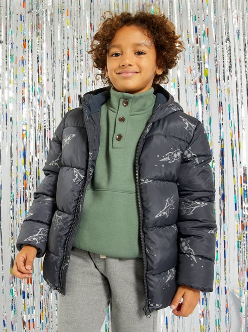 Blusão acolchoado com estampado fantasia - Kiabi