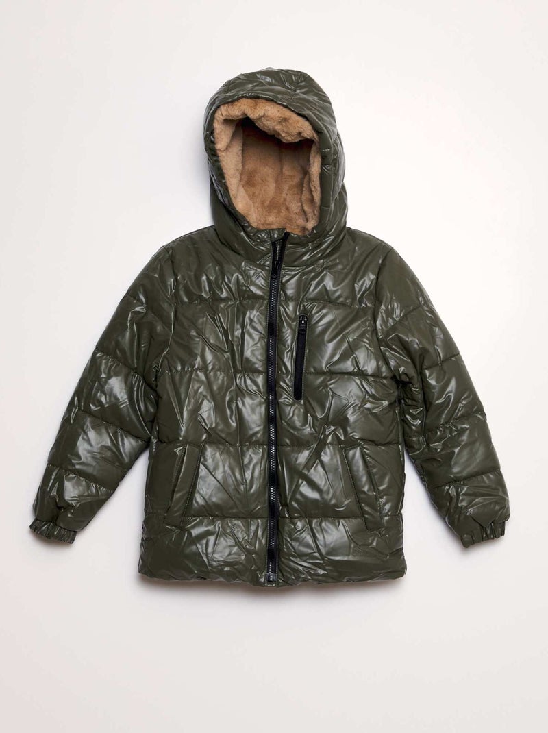 Blusão acolchoado com forro polar VERDE - Kiabi