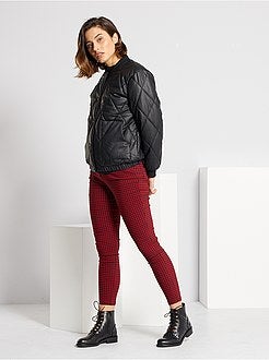 Blusão acolchoado em pele sintética - Kiabi