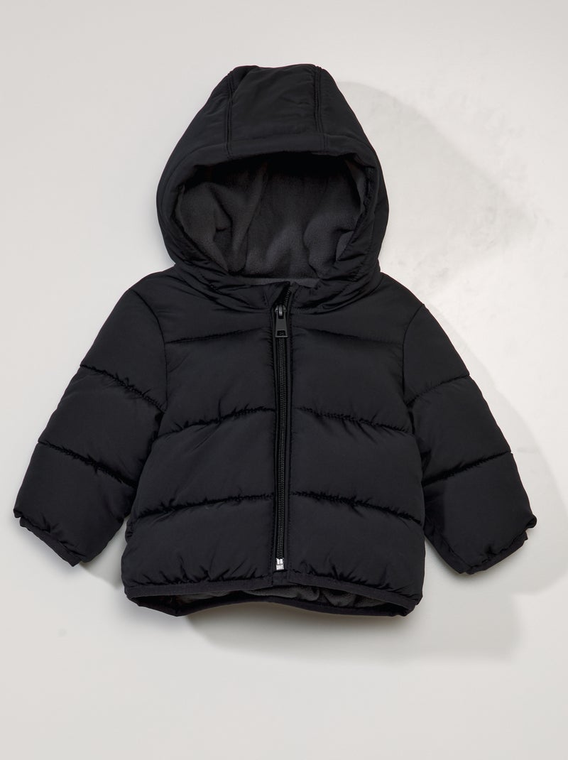 Blusão acolchoado Preto - Kiabi
