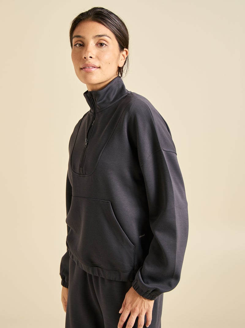 Blusão acolchoado tipo camionista Preto - Kiabi