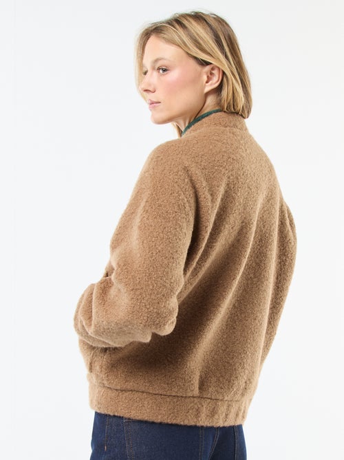 Blusão americano com efeito de shearling - Kiabi