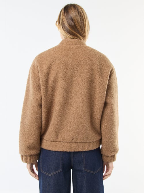 Blusão americano com efeito de shearling - Kiabi