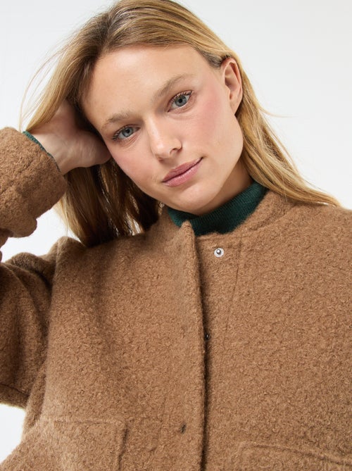 Blusão americano com efeito de shearling - Kiabi