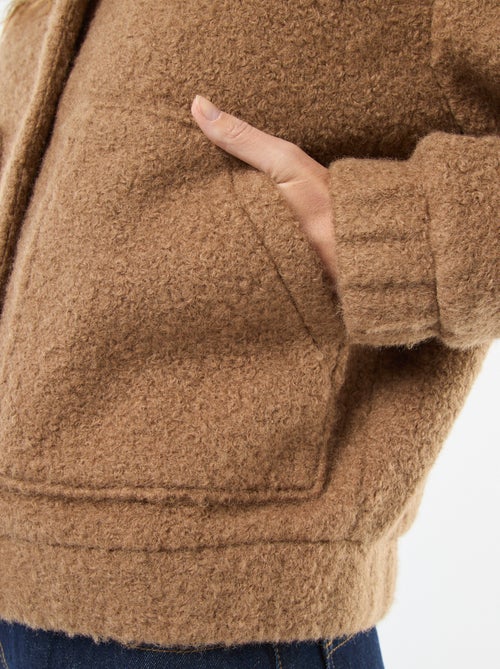 Blusão americano com efeito de shearling - Kiabi