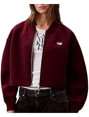Blusão Aviador Vermelho Calvin Klein Jeans Scuba para Mulher