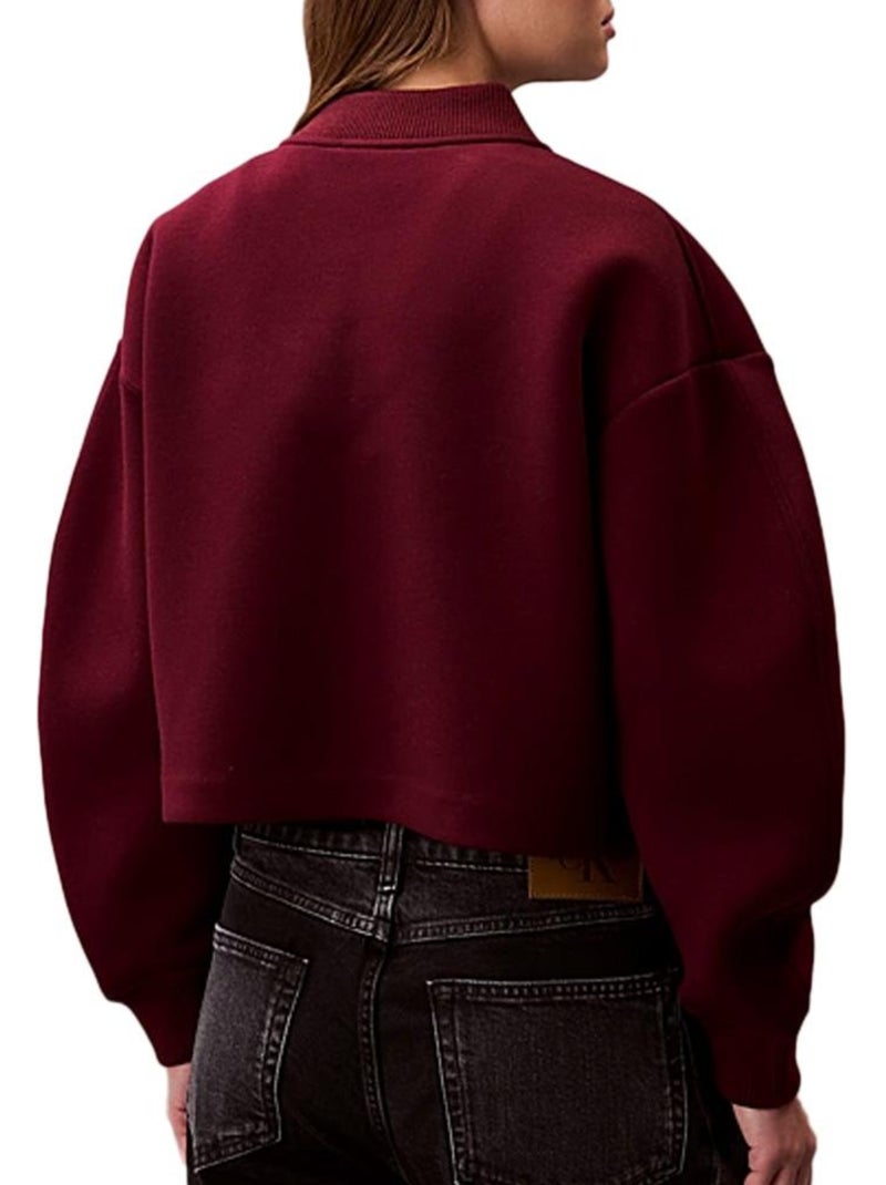 Blusão Aviador Vermelho Calvin Klein Jeans Scuba para Mulher Vermelho - Kiabi