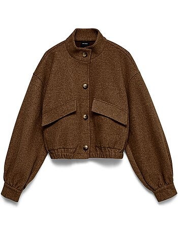Blusão bomber cinzento para mulher vero moda