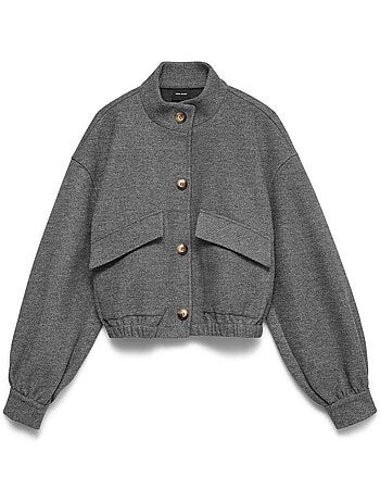 Blusão bomber cinzento para mulher vero moda