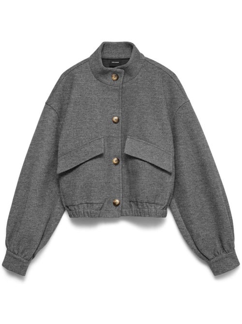 Blusão bomber cinzento para mulher vero moda - Kiabi Blusão bomber cinzento para mulher vero moda - Kiabi