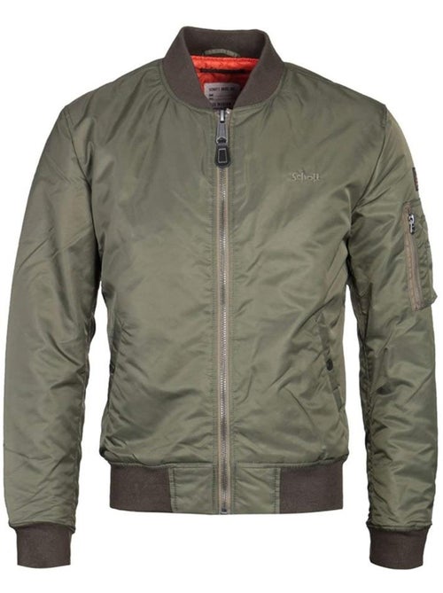 Blusão Bomber Kaki para Homem Schott Jet17 - Kiabi Blusão Bomber Kaki para Homem Schott Jet17 - Kiabi