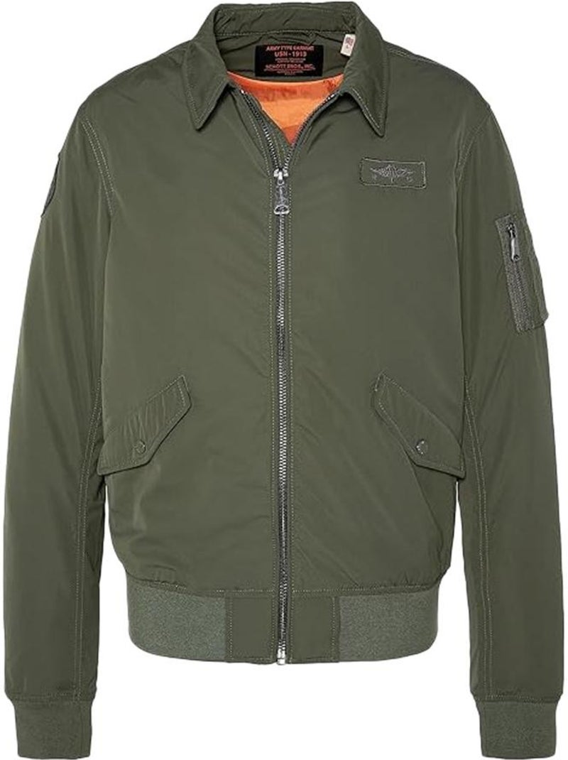 Blusão Bomber Kaki Schott CWU para Homem Verde cáqui claro - Kiabi