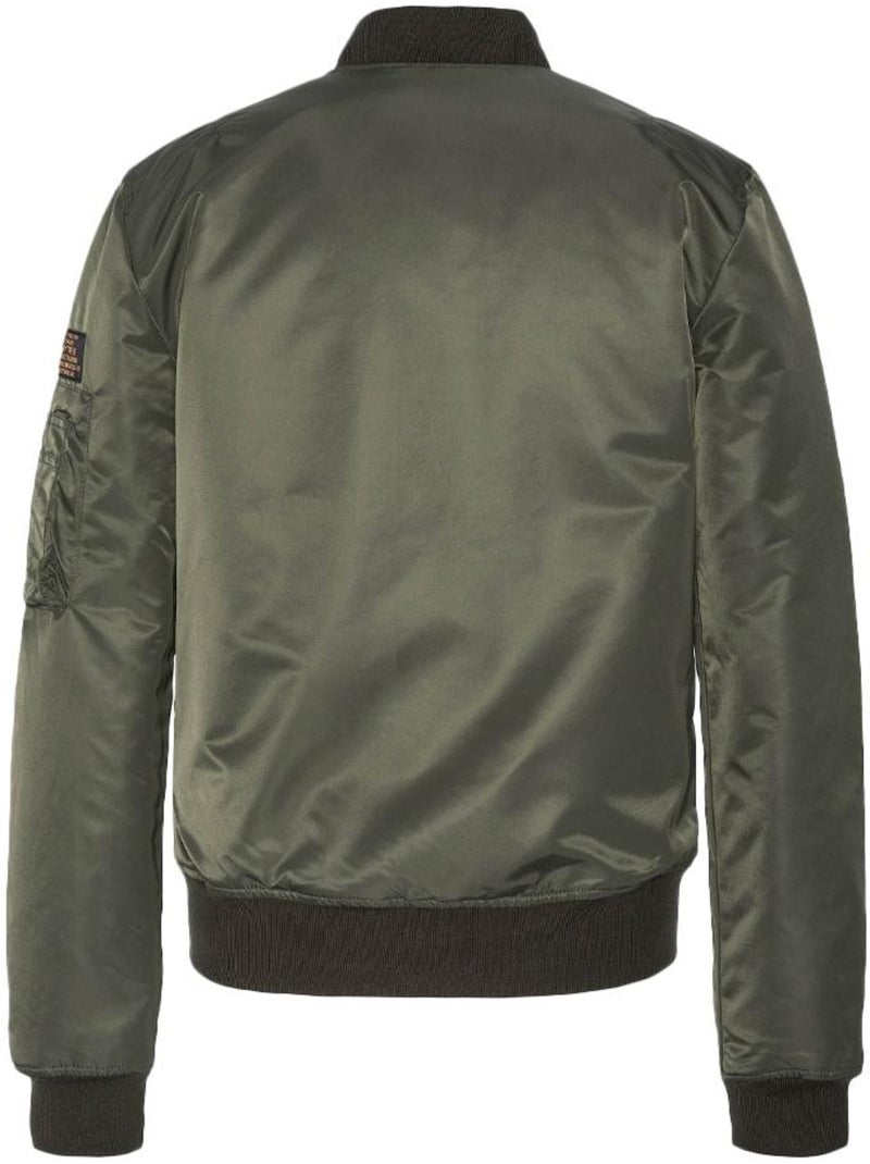 Blusão Bomber Kaki Schott para Mulher JET17W Verde cáqui claro - Kiabi