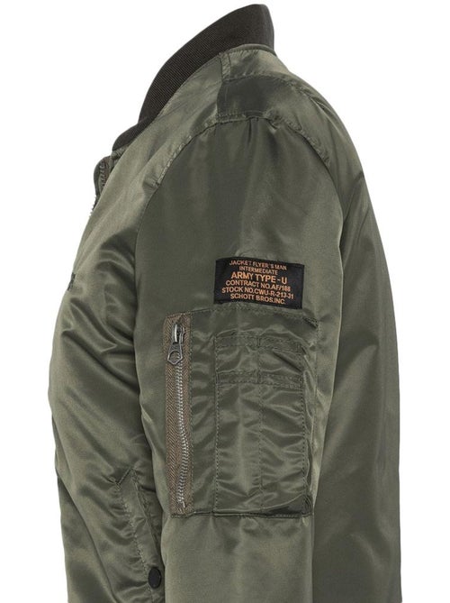 Blusão Bomber Kaki Schott para Mulher JET17W - Kiabi Blusão Bomber Kaki Schott para Mulher JET17W - Kiabi