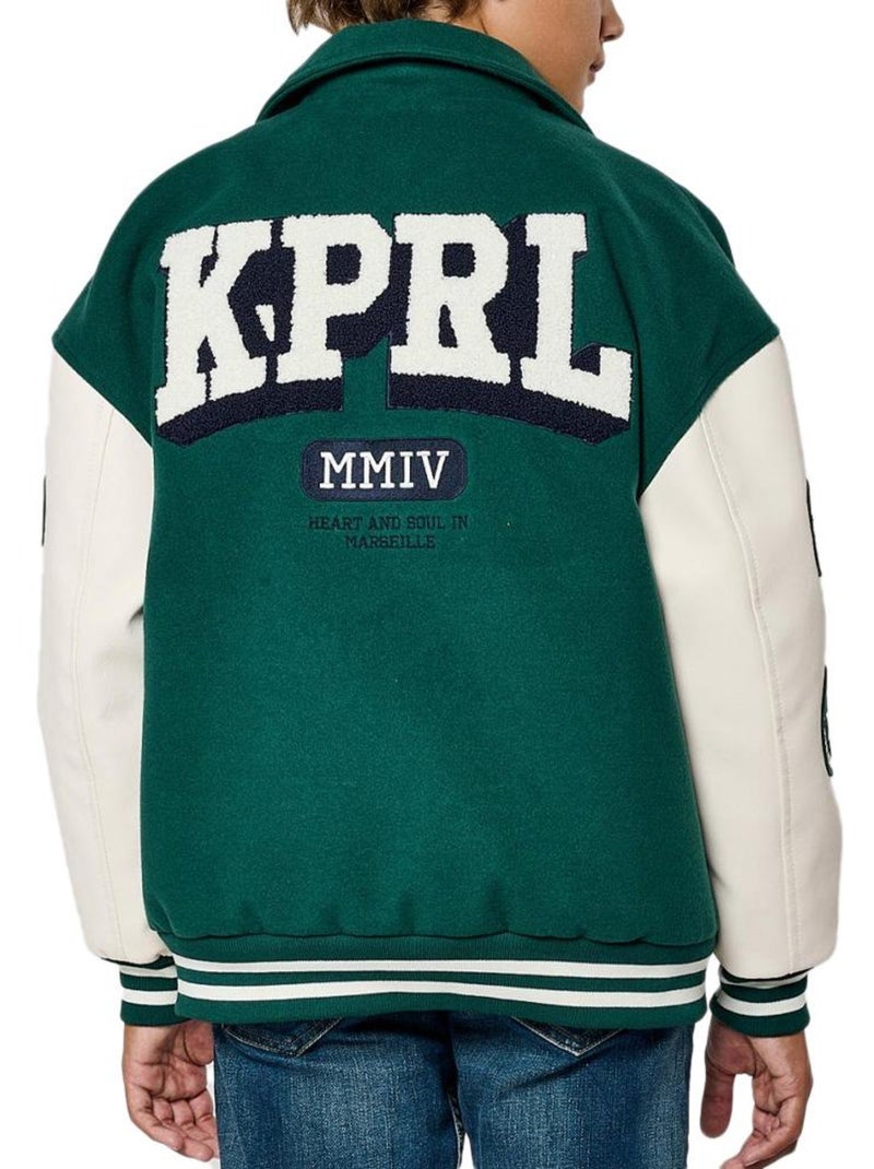Blusão Bomber Kaporal MEDDY para Menino Verde/Branco Verde - Kiabi