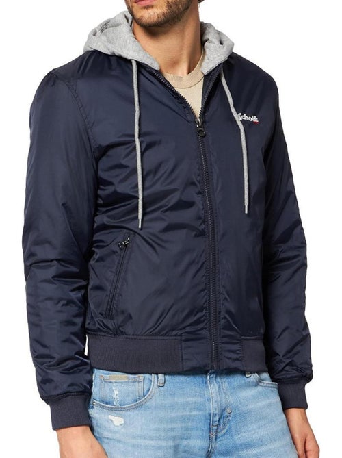 Blusão Bomber Schott OREGON-KAK Azul para Homem com Capuz Removível - Kiabi Blusão Bomber Schott OREGON-KAK Azul para Homem com Capuz Removível - Kiabi