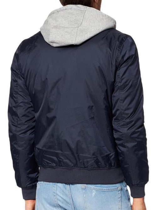 Blusão Bomber Schott OREGON-KAK Azul para Homem com Capuz Removível - Kiabi Blusão Bomber Schott OREGON-KAK Azul para Homem com Capuz Removível - Kiabi