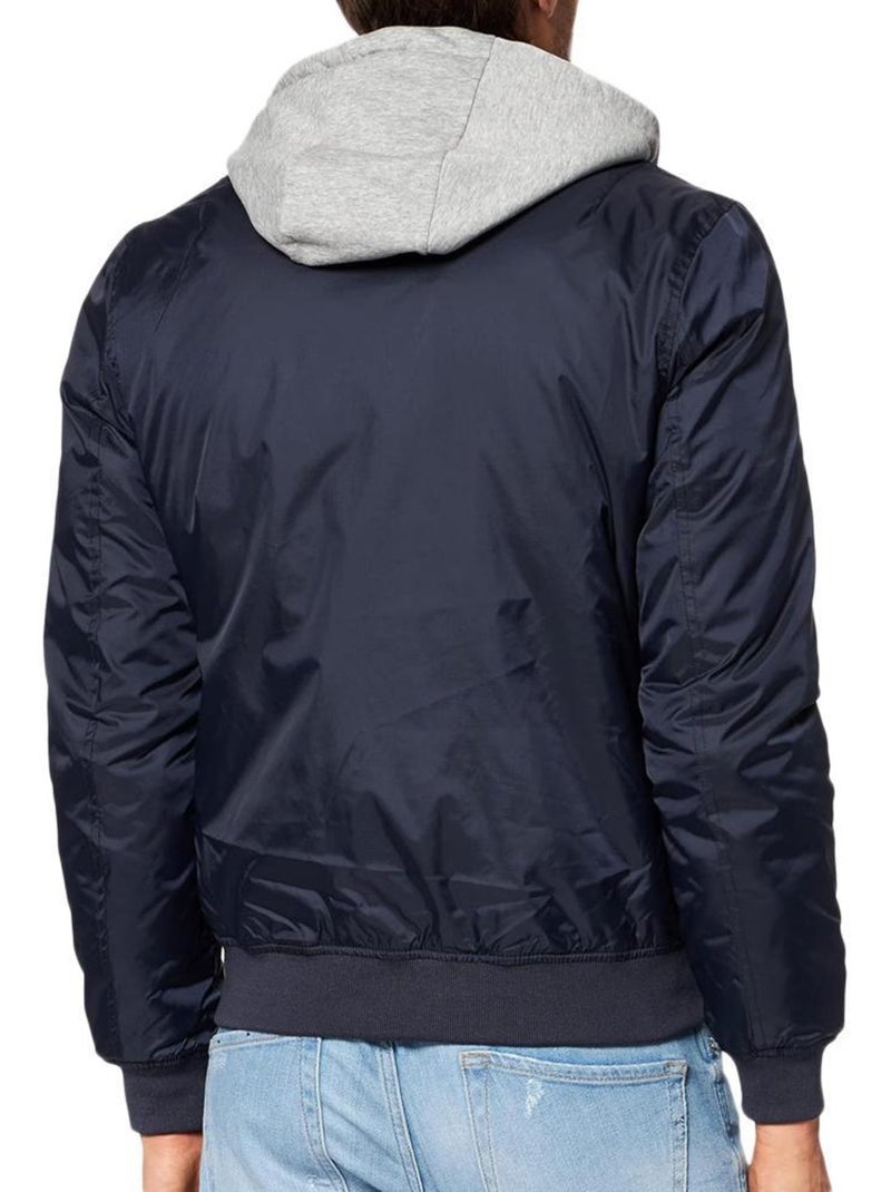 Blusão Bomber Schott OREGON-KAK Azul para Homem com Capuz Removível Azul-marinho - Kiabi